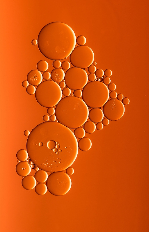 orange blog banner with set of bubbles in the middle