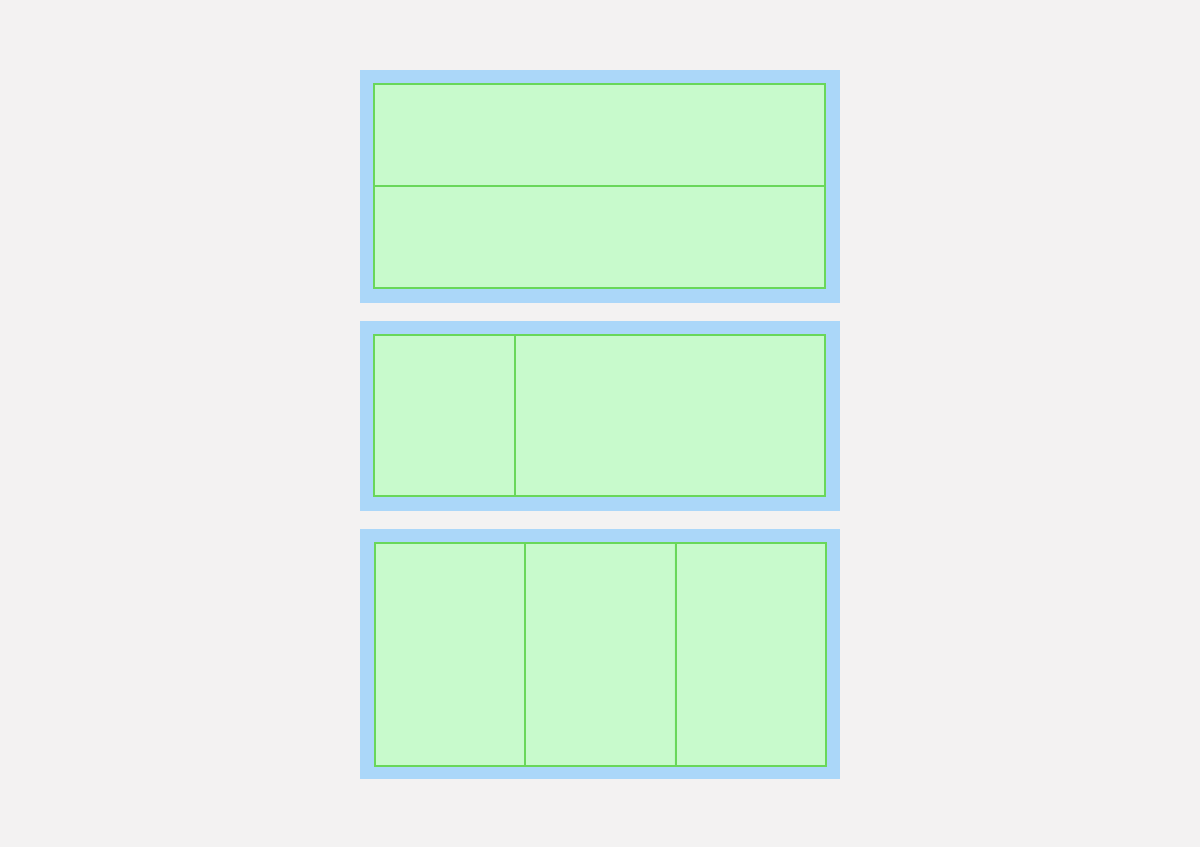 A green background with different segments to depict the paragraphs module.