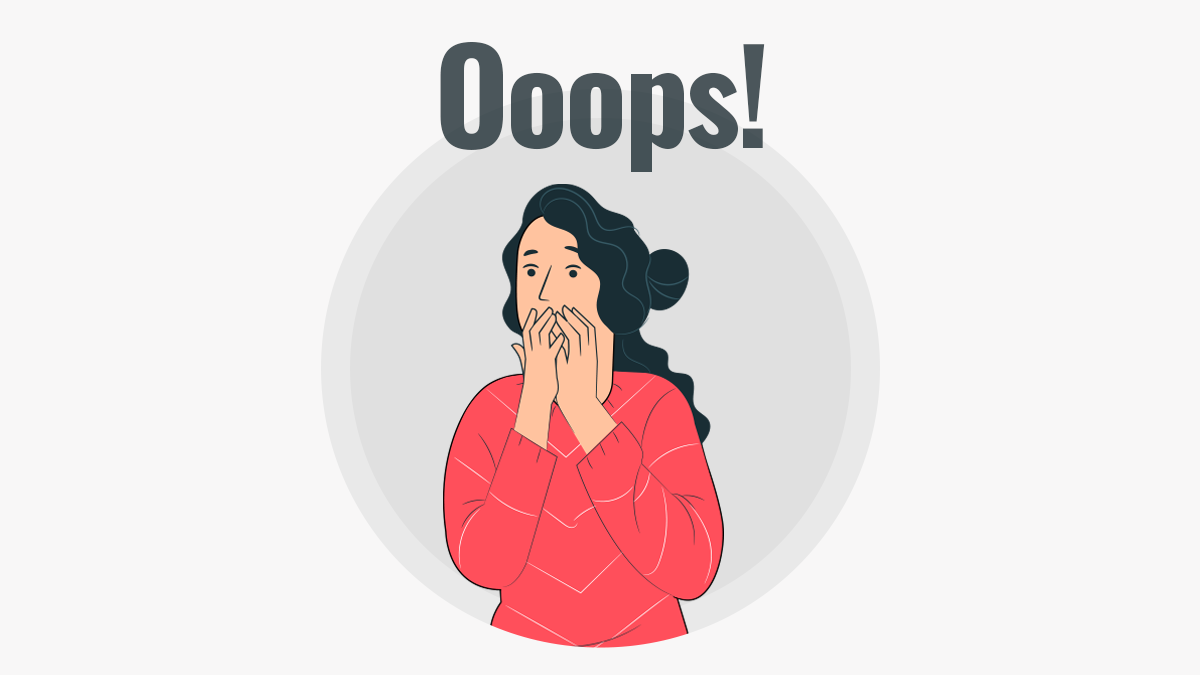 A lady can be seen covering a mouth in an oops reaction.