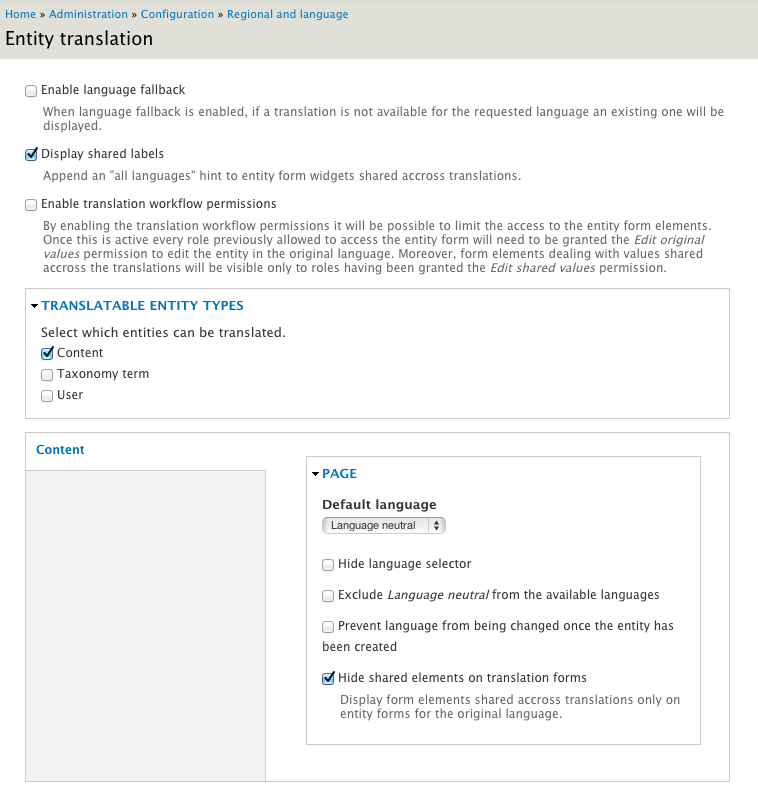 Configuration translation module