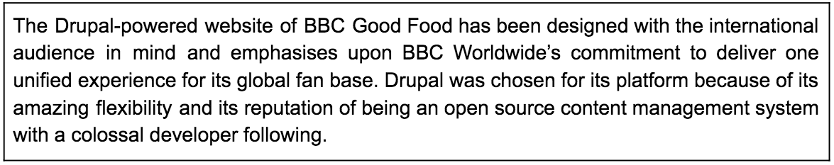 Description about BBC GoodFood website in a box