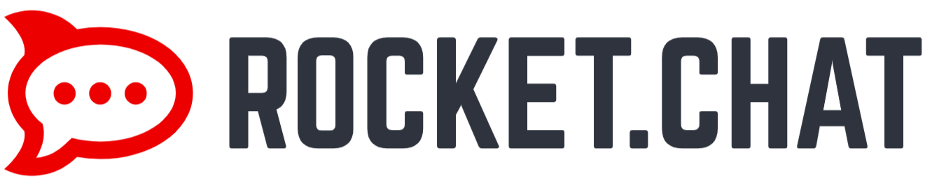 Logo of rocketchat with an icon representing rocket