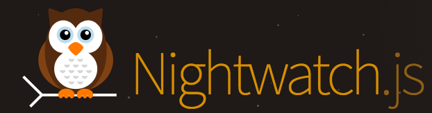 Logo of nightwatchjs with an icon representing an owl