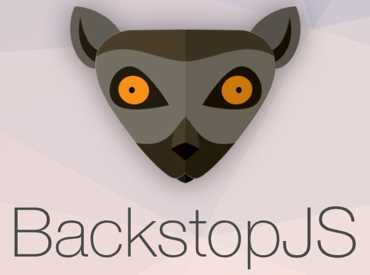 Logo of BackstopJS with graphical image of lemur and backstopjs written below
