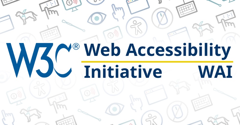 "web accessibility initiative" written  against a white background