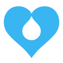 Blue coloured heart shaped icon that represents the logo of diversity and inclusion team of Drupal