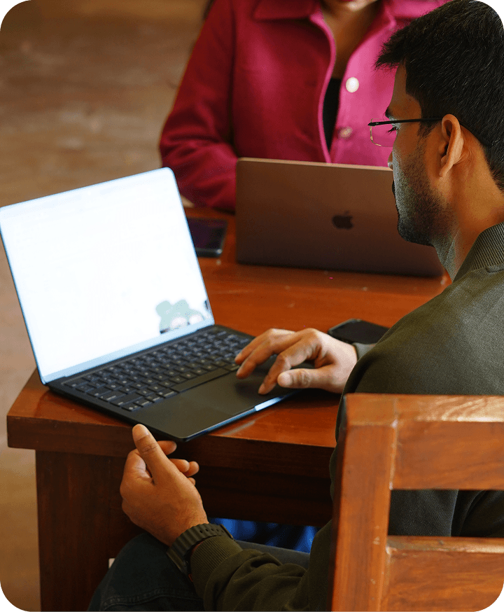 Team working together in OpenSense Labs office