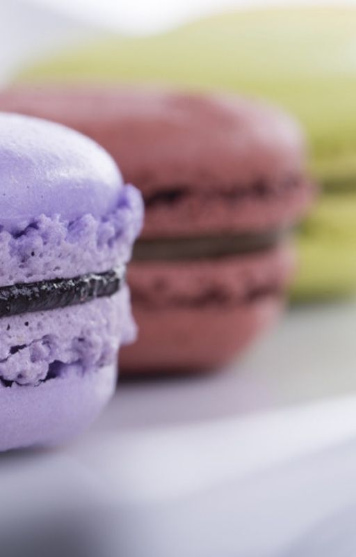 colourful macarons placed side by side