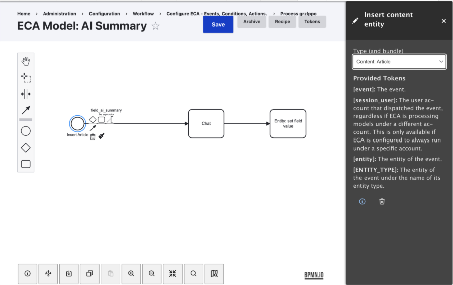 AI Integration Example Add AI Action Inside ECA Event Condition Action Module OpenSense Labs 1
