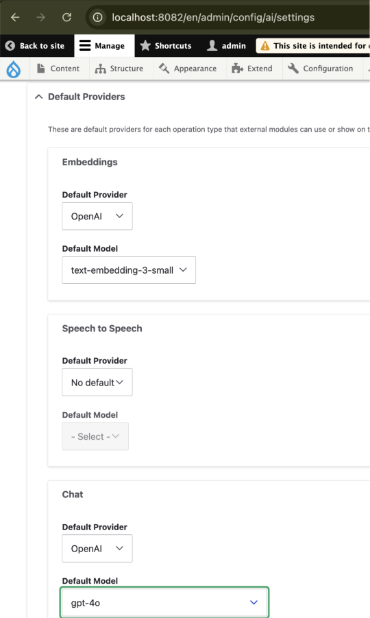 AI Model Configuration Drupal AI Modules OpenSense Labs