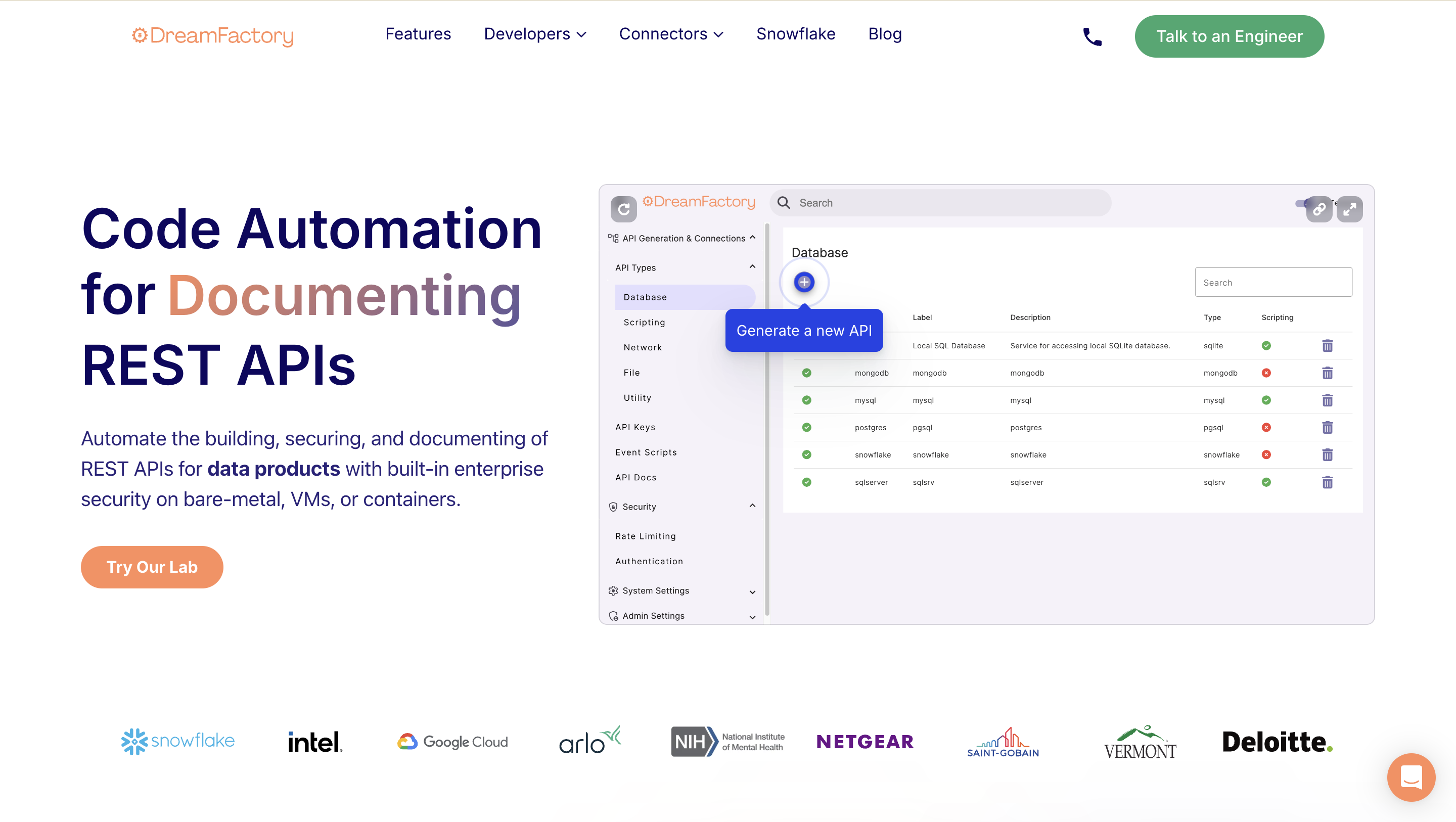 API Documentation Tool DreamFactory OpenSense Labs