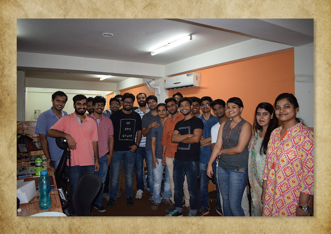 Employees of OpenSense Labs posing for the camera