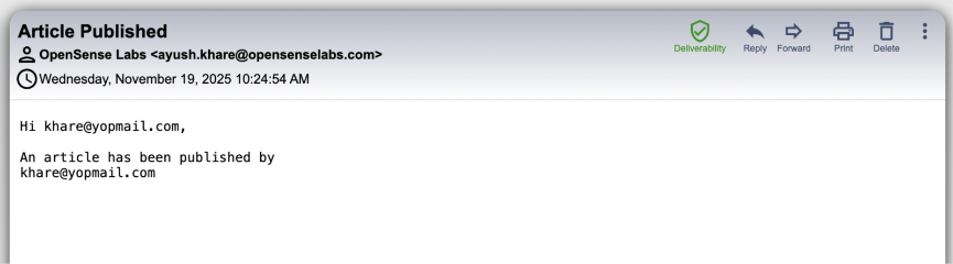 Article Published Event Condition Action ECA Module Drupal AI Ecosystem OpenSense Labs