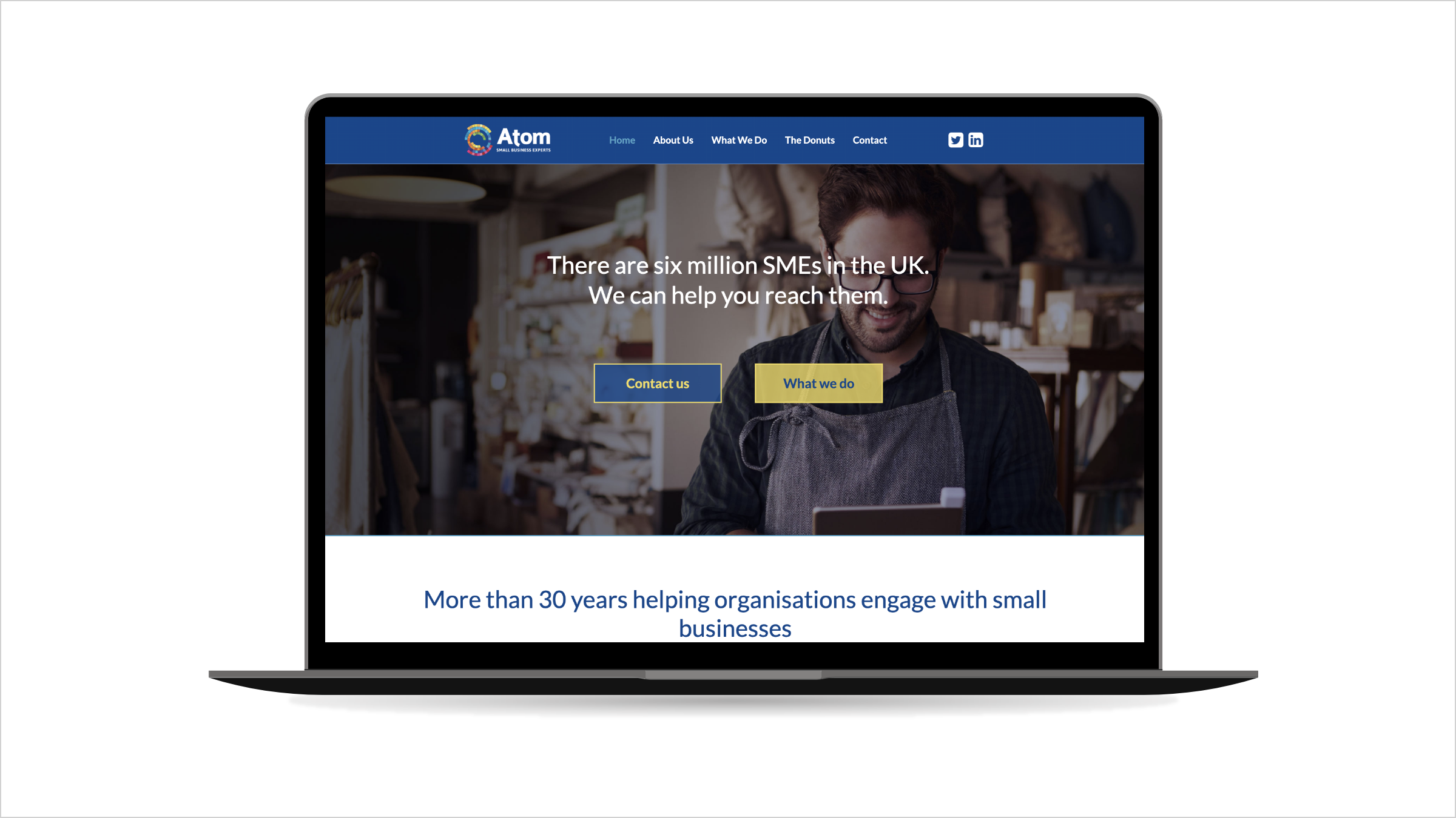 Atom Website Mockup OpenSense Labs