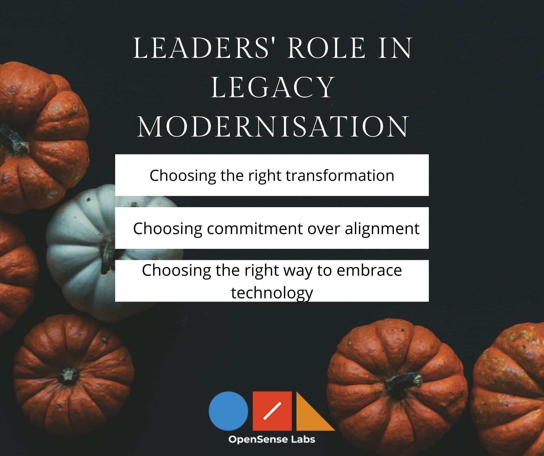 Illustration diagram describing leaders' role in legacy modernization
