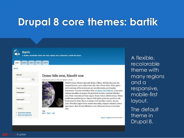Bartik Drupal theme 