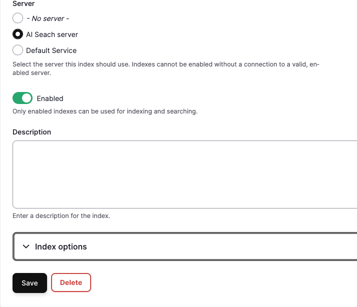 Search API Index hinzufügen Drupal AI Search OpenSense Labs1