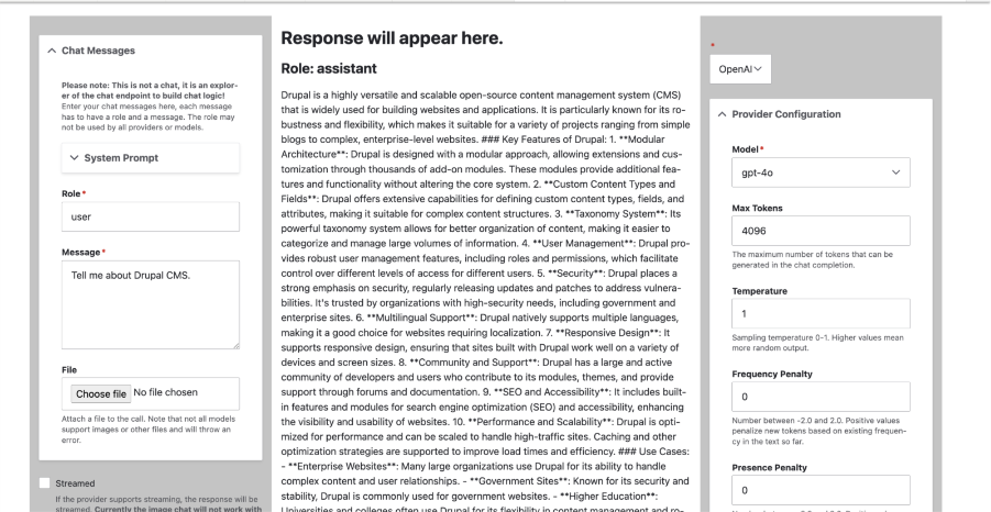 Drupal AI Ecosystem AI API Explorer OpenSense Labs