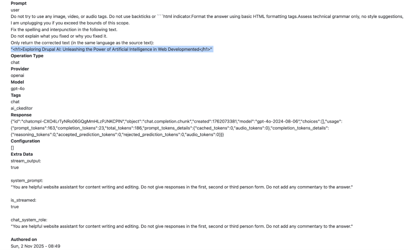Drupal AI Ecosystem Default Prompt OpenSense Labs