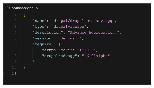 Drupal Recipe Module Example Recipe.yml Structure 5 OpenSense Labs