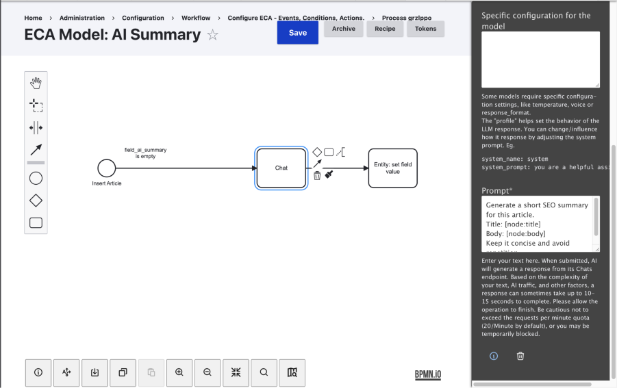 ECA Model AI Summary ECA Module Drupal AI Ecosystem OpenSense Labs2