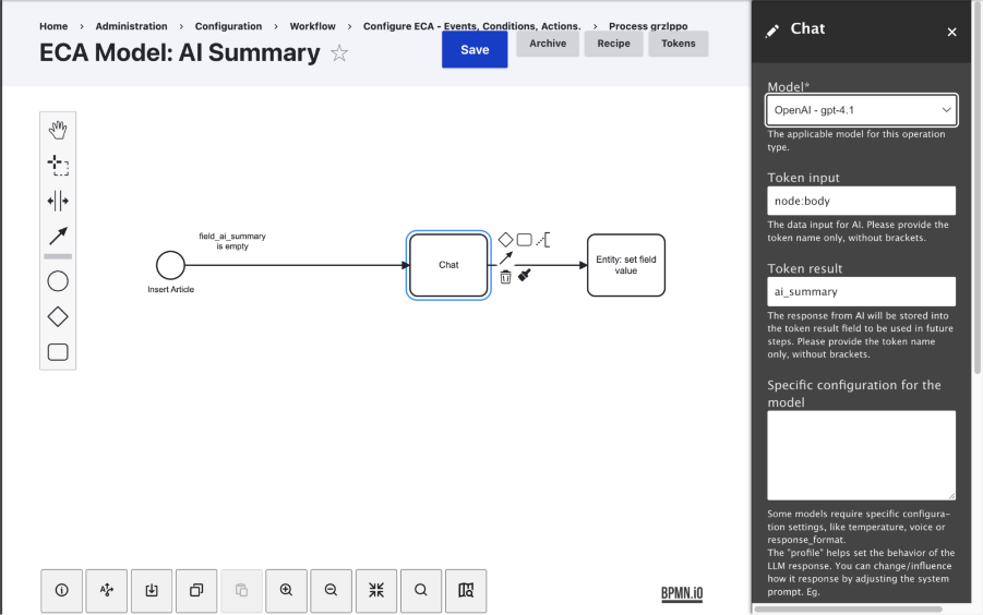 ECA Model AI Summary ECA Module Drupal AI Ecosystem OpenSense Labs3