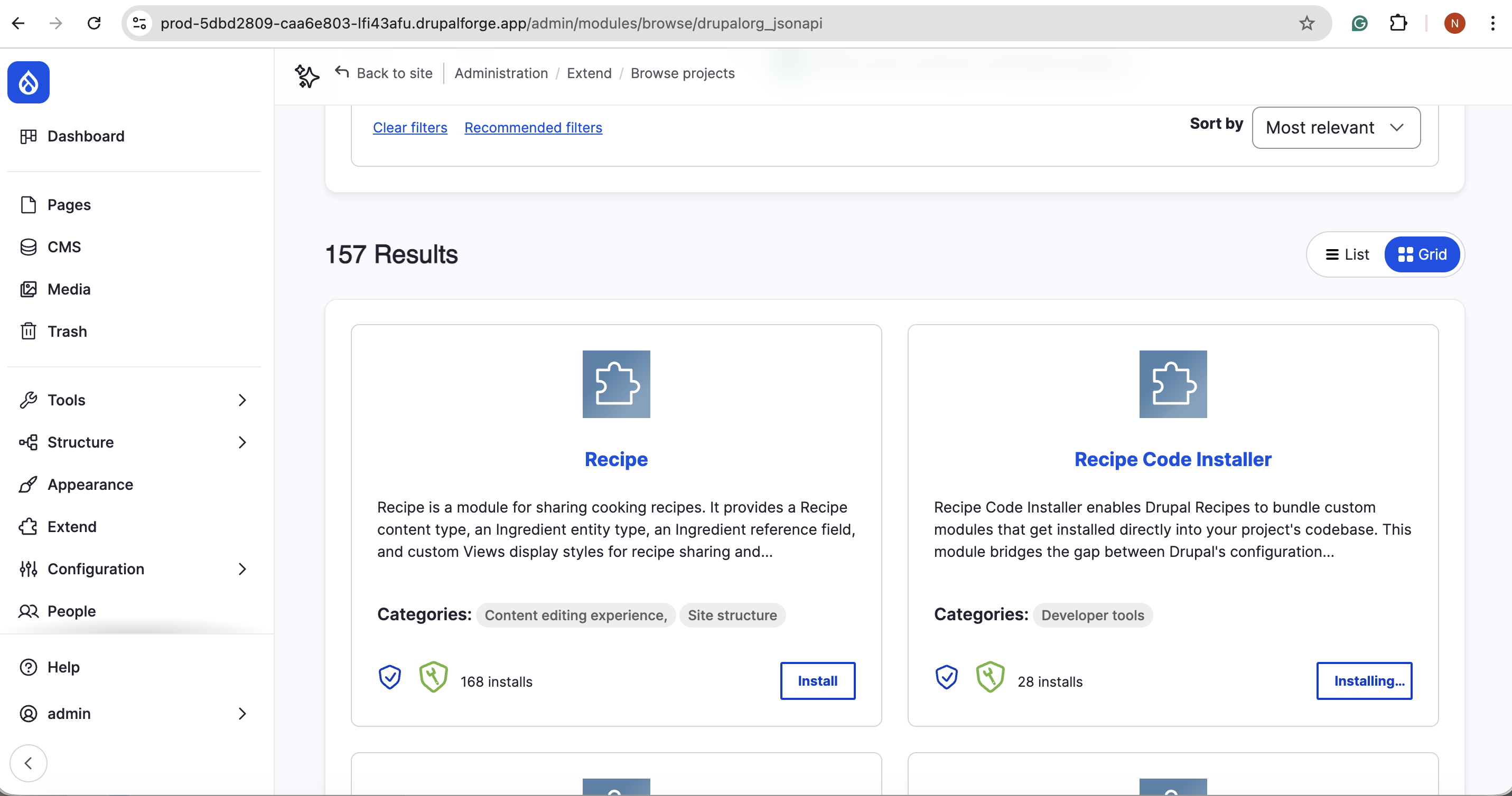 Install the Drupal Recipe Drupal CMS 2 0 OpenSense Labs