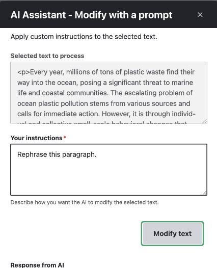 Modifying Content With A Prompt Drupal AI Modules OpenSense Labs 1