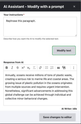 Modifying Content With A Prompt Drupal AI Modules OpenSense Labs 2