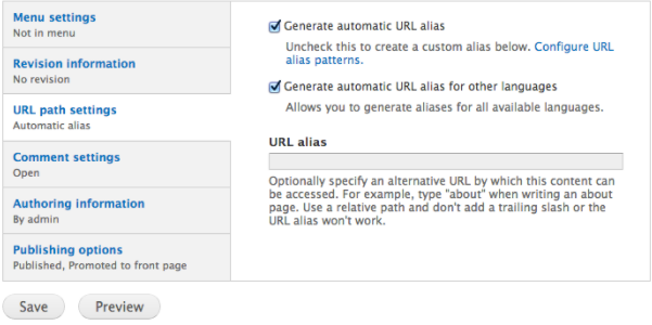 PathAuto settings 