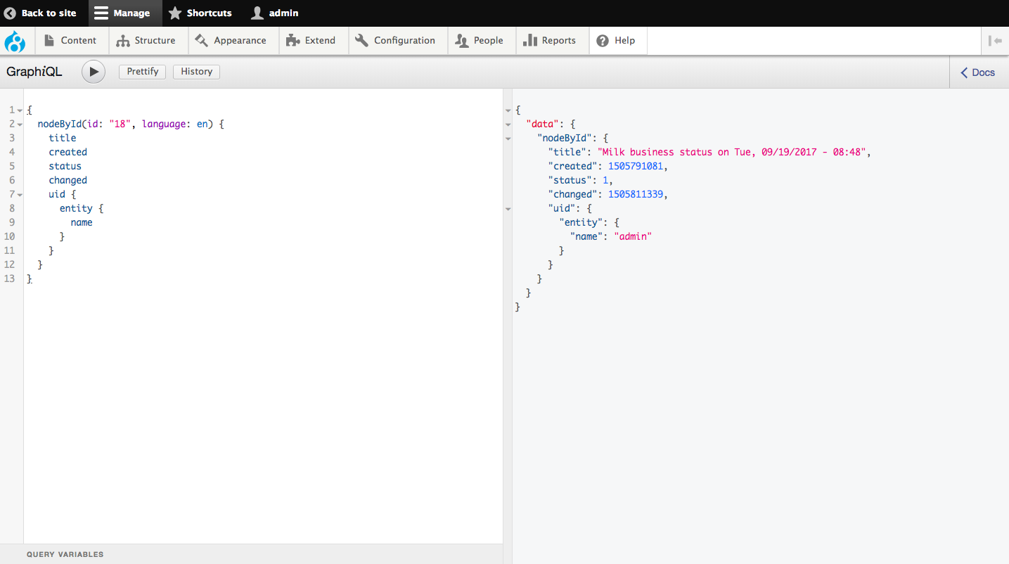 a GraphQL dashboard