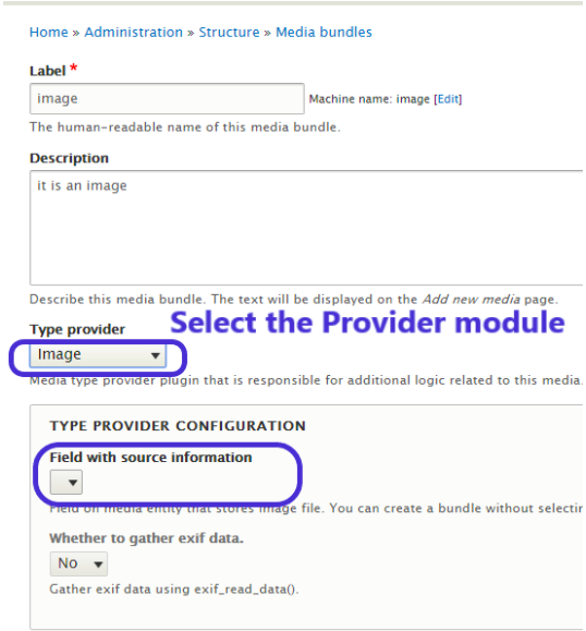 selecting the provider module