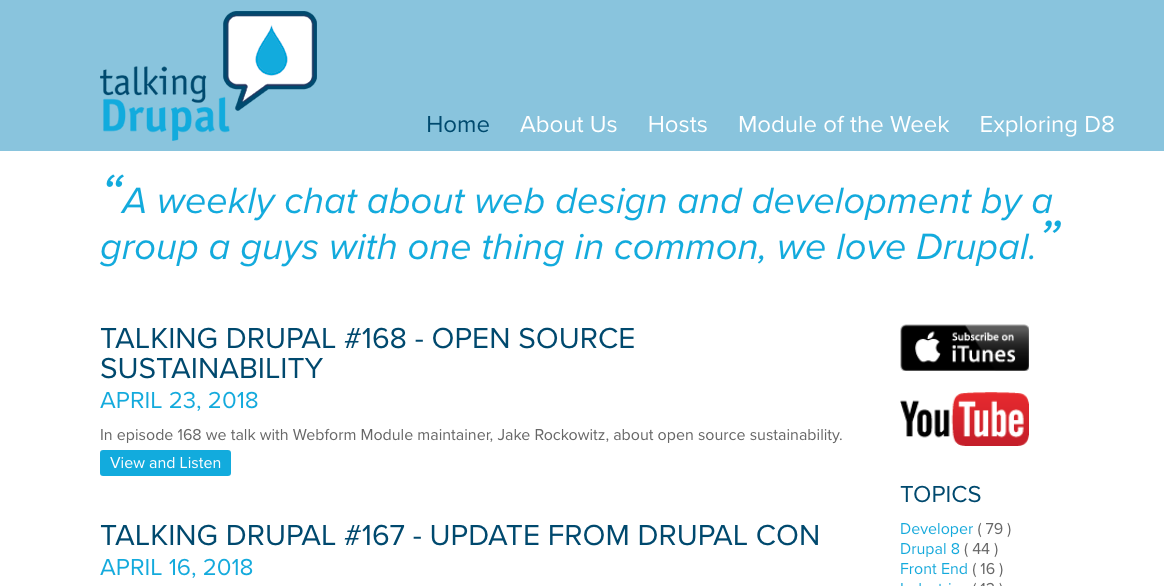 Talking Drupal website