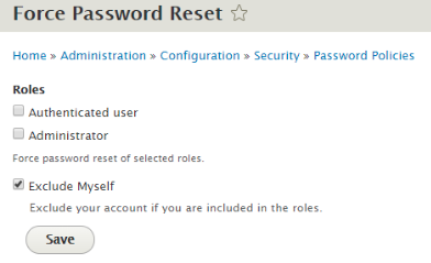 Force password reset option