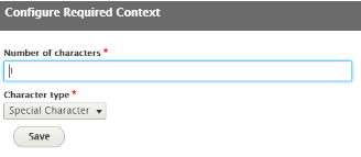 Configuring number of characters