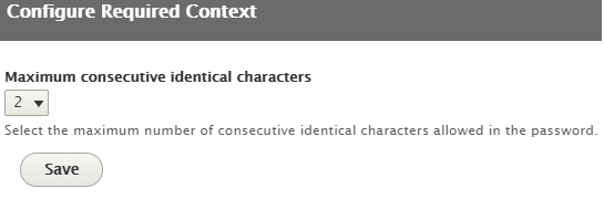 Configuring consecutive identical characters