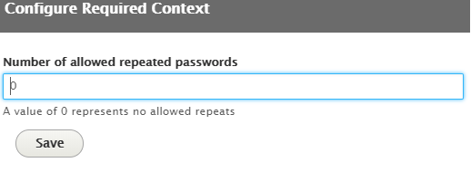 configuring number of allowed repeated passwords