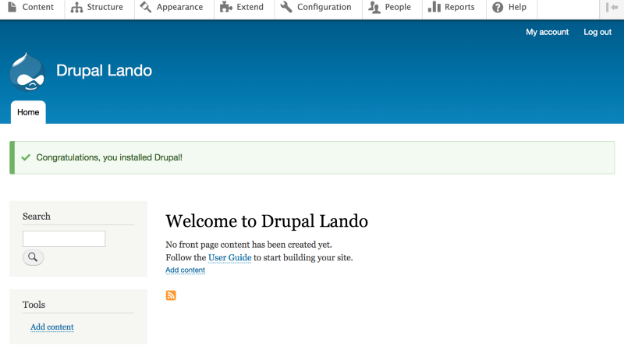 Drupal Lando page