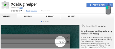 Adding XDebug helper tool to the chrome