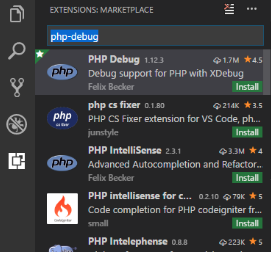 Searching for PHP-Debug in the XDebug Helper