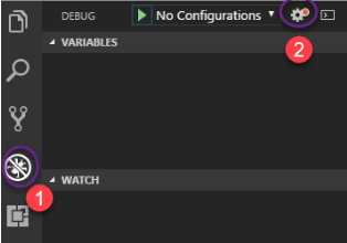 Looking for setings option in the Debug