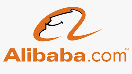 Logo of Alibaba with an icon of a smiling face