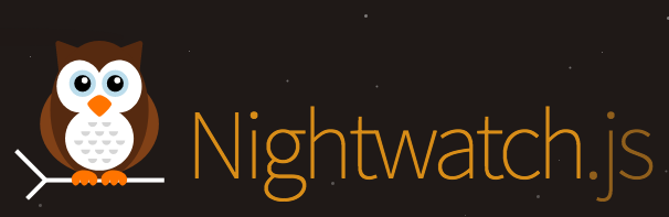 An owl as the logo with 'nightwatch.js' text on right