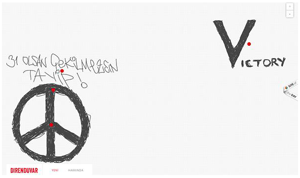 Illustration showing a big V on top-right and a wheel shaped icon on bottom-left