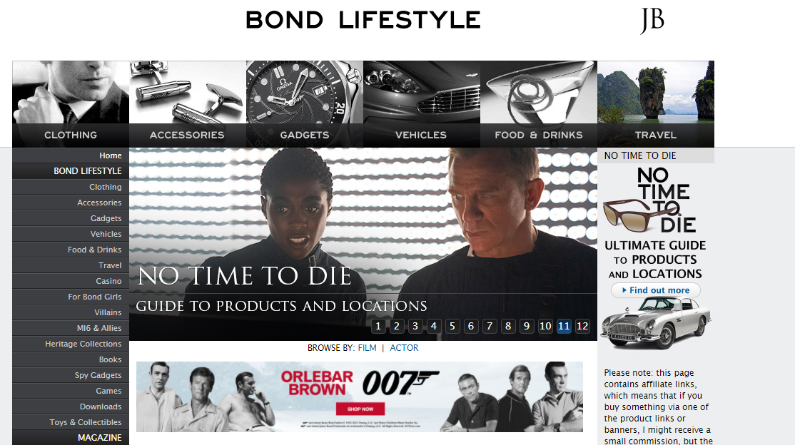 The home page of Bond Lifestyle can be seen.