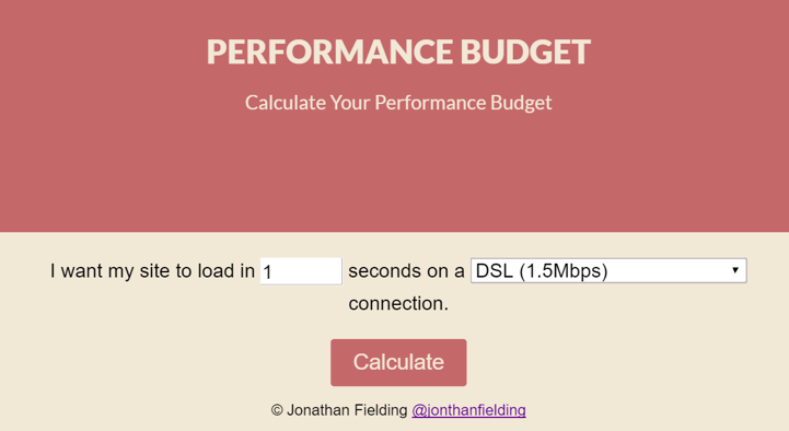 Performance budgeting tool