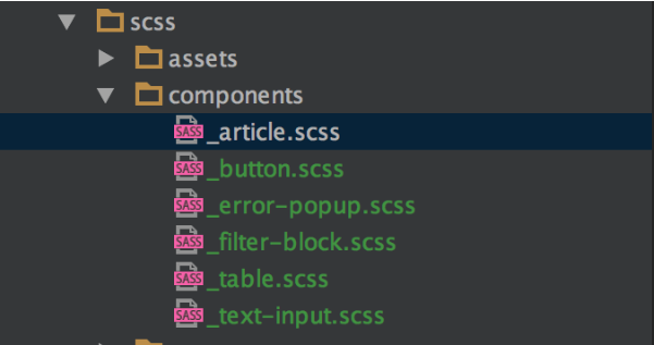 partials in SASS