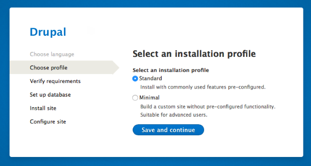 Select Installation Profile