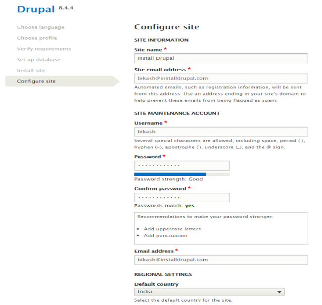 Site Configuration