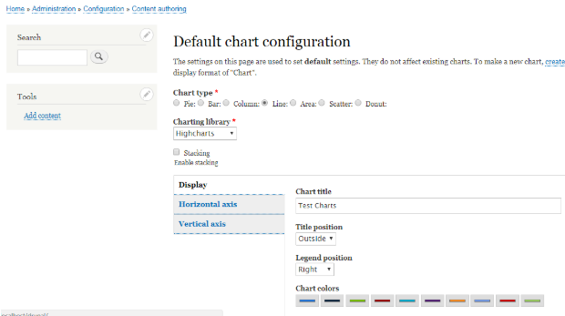 setting default chart configurations 